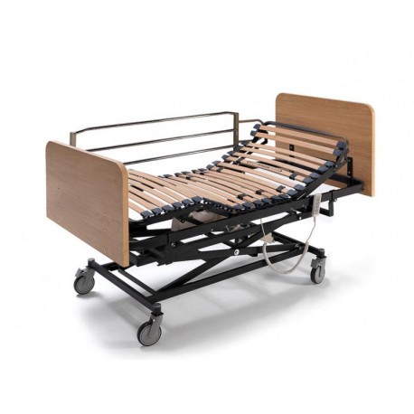 CAMA GERIÁTRICA + CARRO ELEVADOR CON RUEDAS