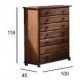 SINFONIER PINO 100 cm. (7 CAJONES)