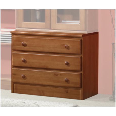 MÓDULO BAJO 3 CAJONES PINO MOD. ALBA (80 CM)