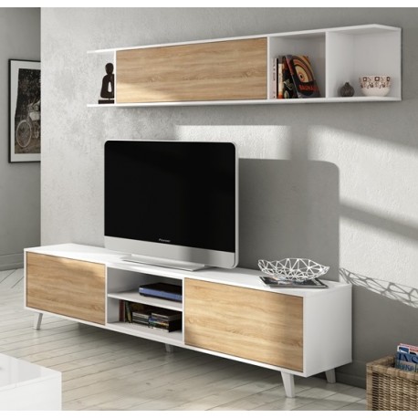 MUEBLE DE TV CON VITRINA MOD. DOVER-W