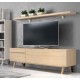 MUEBLE TV PINO + ESTANTE MOD. ZOE 06