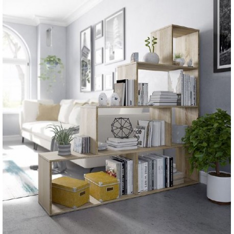 ESTANTERIA DIVISORIA MOD. LINZ (ROBLE)