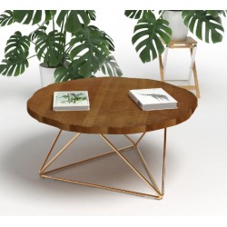 MESA DE CENTRO REDONDA TRONCO MODELO TALI